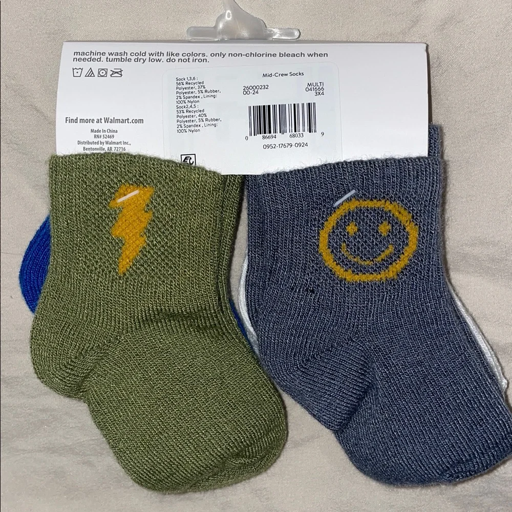 Wonder Nation Infant Socks 0-6 Months